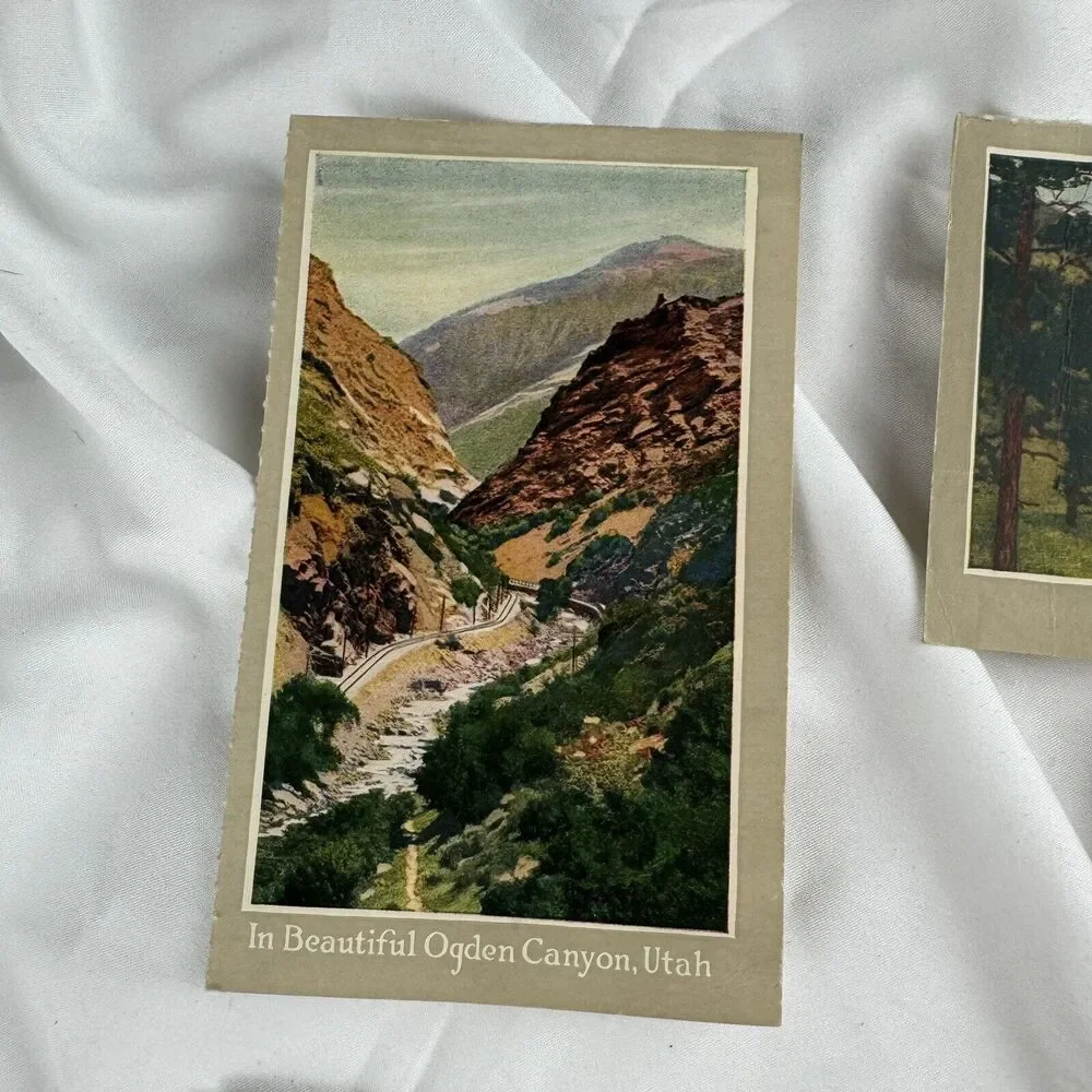 Union Pacific System Pictorial Post Card Lot Old Faithful Continental Divide - Picture 2 of 9